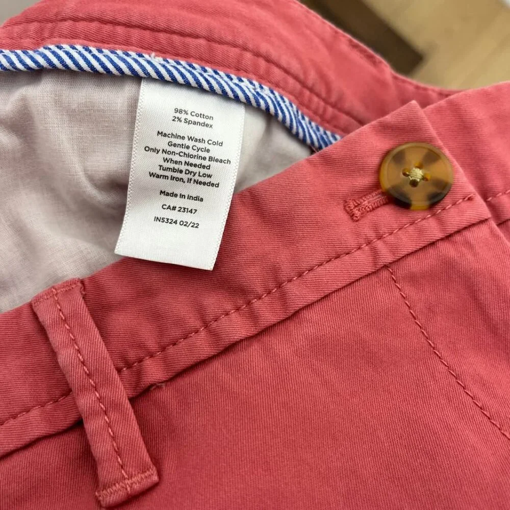 Talbots Relaxed Chino Elevated Coral Casual Colorful Summer Dress Pant [size 10] - Picture 10 of 10